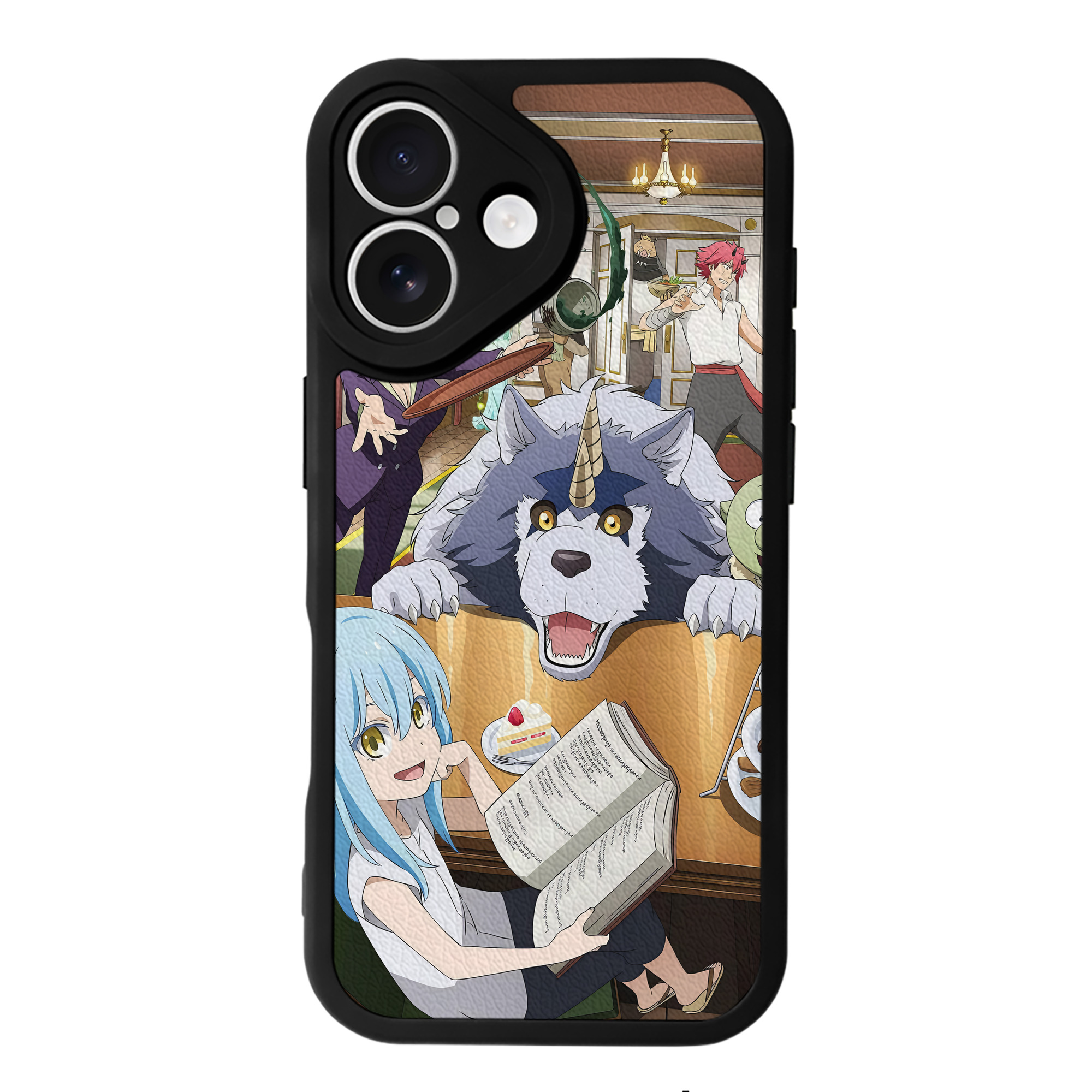 （画像用） 転スラ Regarding Reincarnated to Slime 【iPhone 16シリーズ対応】シリコンスマホケース（レザー調） 材質：シリコン